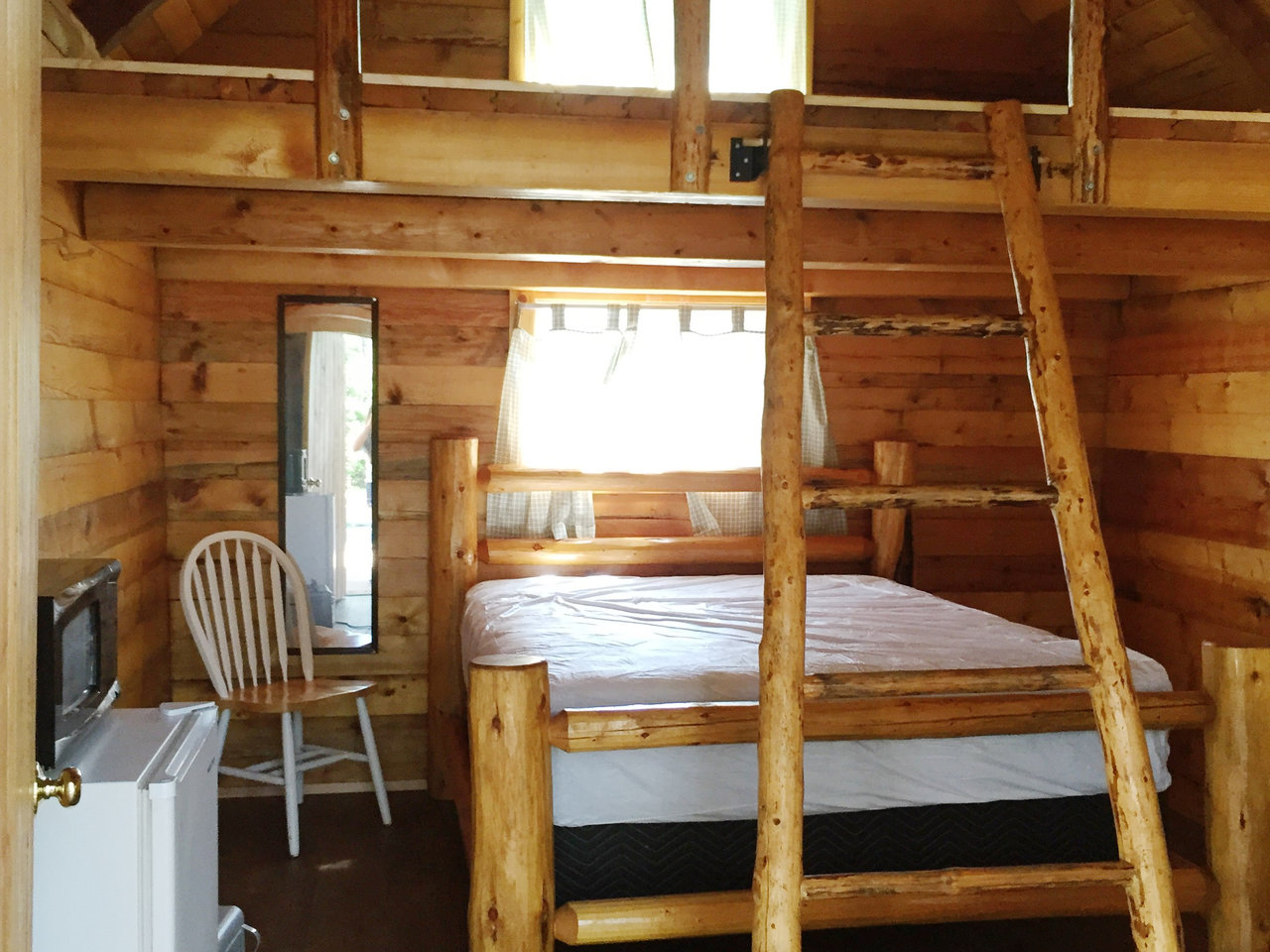 Inside Avalanche Cabin.