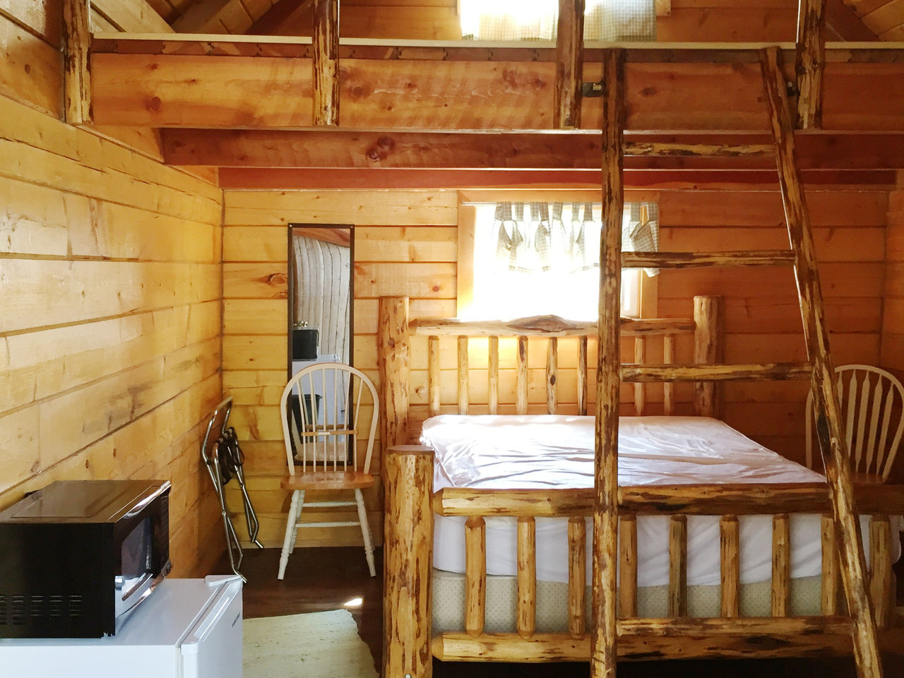 Inside Grinnell Cabin.