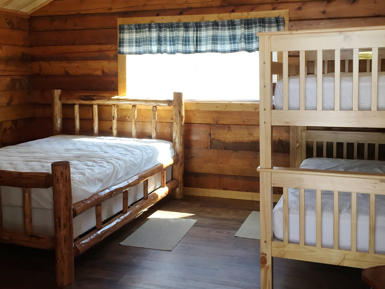 Kintla cabin sleeping area.